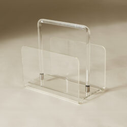 1970s Lucite and chrome magazine rack | Valerie Wade