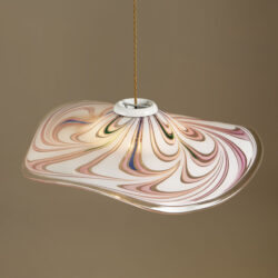 The image for Italian Pink And White Wave Pendent 0013 V1
